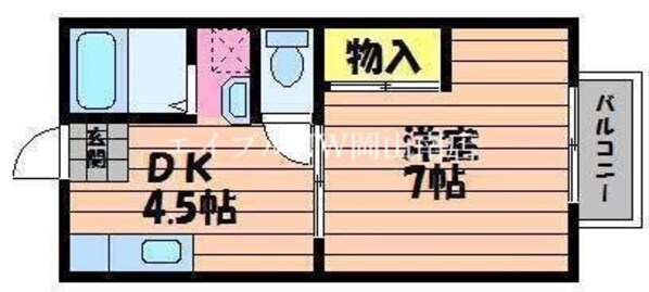 茶屋町駅 徒歩37分 1階の物件間取画像